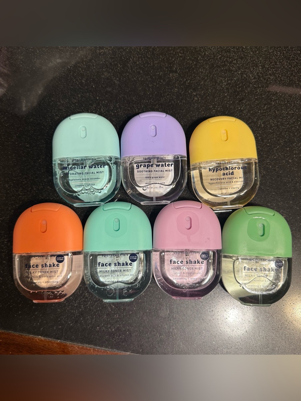 Hydrating Facial Mist - Mint, Lavender, Yellow, Orange, Pink, Green Caps (Set)
